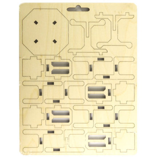 Stafil SpA Houten 3D Poppen huis Miniaturen Eetkamer 5,5x7x7cm