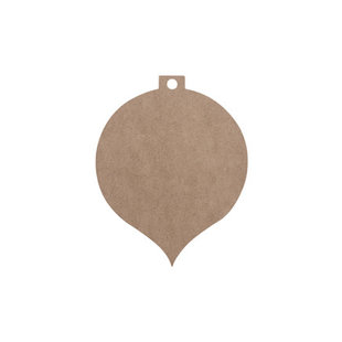 MDF Kerstbal klein 140 x112x3mm