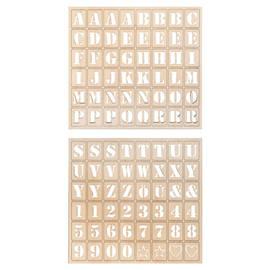 Rayher Houten Letter Bord Met Alfabet