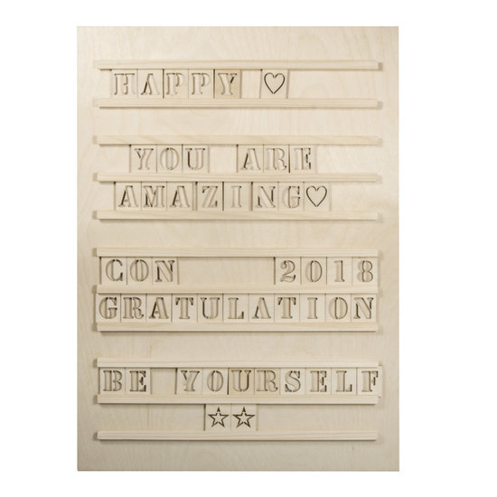 Rayher Houten Letter Bord Met Alfabet
