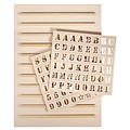 Rayher Houten Letter Bord Met Alfabet