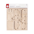 Rayher Houten bouwset 3D Laadwagen klein 21x8x8cm.