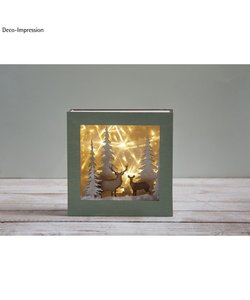 Houten bouwset 3D lijst Winterland 20x20x6,6cm. 14 delig