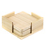 Kippers Houten Onderzetters Vierkant 10x10cm 6st