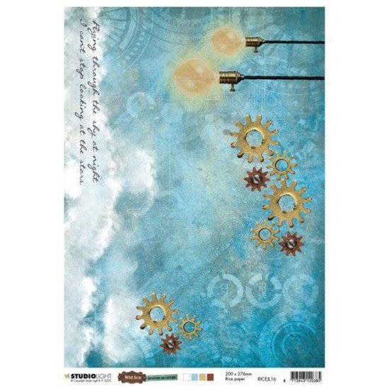 Studio Light Studio Light Rice Paper A4 Just Lou Aviation Collection nr. 16