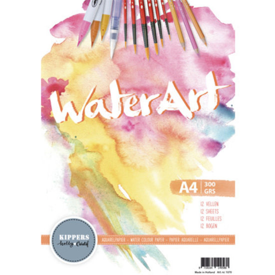 Kippers Kippers Waterart Aquarelpapier Wit A4 300g 12 vel.