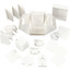 Creotime Explosion Box 7x7x7,5 + 12x12x12 cm. Off-White