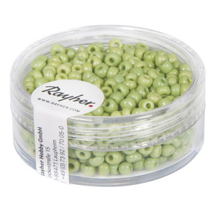 Rayher Rocailles Borduurkralen Opaque Luster 2,6mm Licht Groen 17g