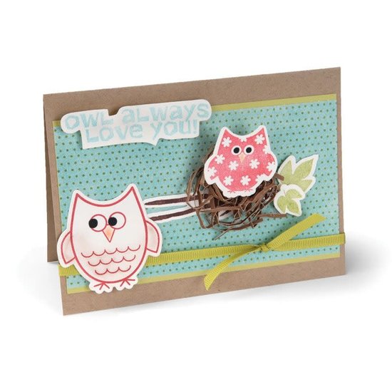 Sizzix Sizzix Framelits Die Set Stephanie Barnard Stamps Autumn Owls