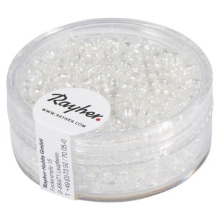 Rayher Rocailles Borduurkralen Transparant Luster 2,6mm Zilver 17g