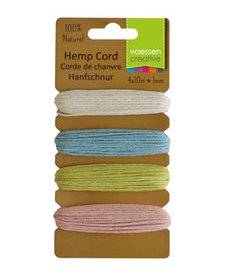 Vaessen Creative Hemp Cord 1mm 4x10m Lente