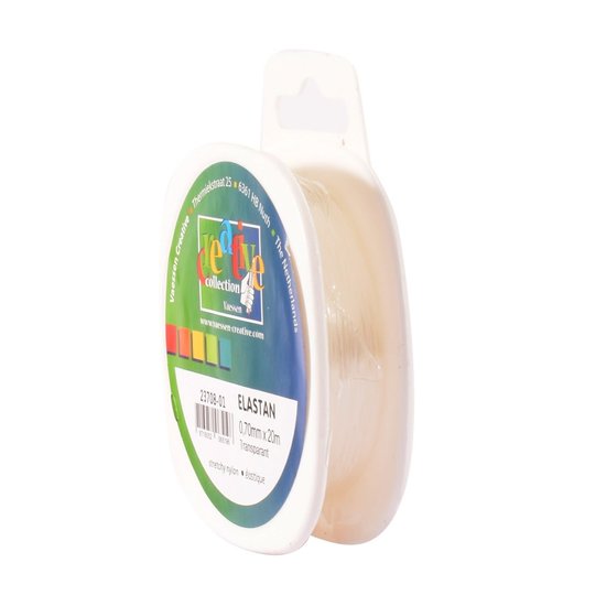 Vaessen Creative Vaessen Creative Elastan Koord Elastisch Transparant 0,7mm 20m