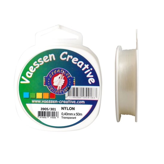 Vaessen Creative Nylon draad 0,40 mm 50m transparant