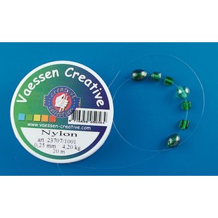 Nylon draad 0.25 mm 20 m. transparant