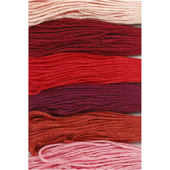 Creotime Borduurgaren dikte 1 mm Rood harmonie 6 strengen