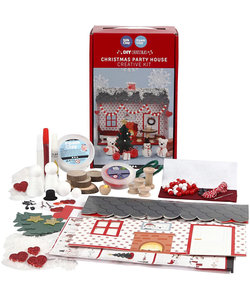 DIY Kit Christmas Party House Foam- / Silk clay