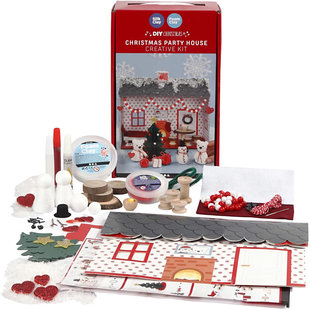 DIY Kit Christmas Party House Foam- / Silk clay