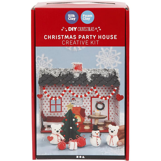Creotime DIY Kit Christmas Party House Foam- / Silk clay