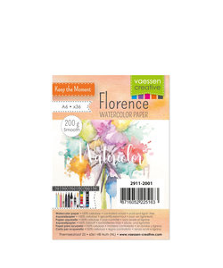 Florence Aquarel Papier Smooth A6 200g Off White 36st