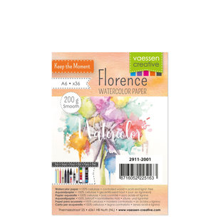 Florence Aquarel Papier Smooth A6 200g Off White 36st