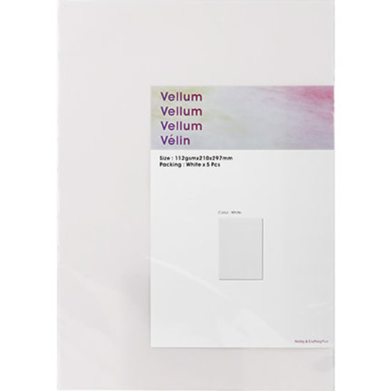 Hobby & Crafting Fun Vellum White A4 112 gms. 5st