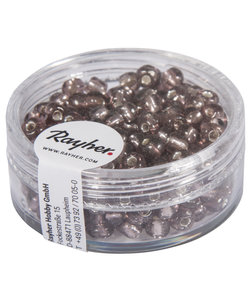 Rayher Rocailles Borduurkralen Zilveren Kern 4mm Donker Lila 17g