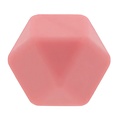 Opry Opry Siliconen Kralen Hexagon 1,7cm Roze 5st