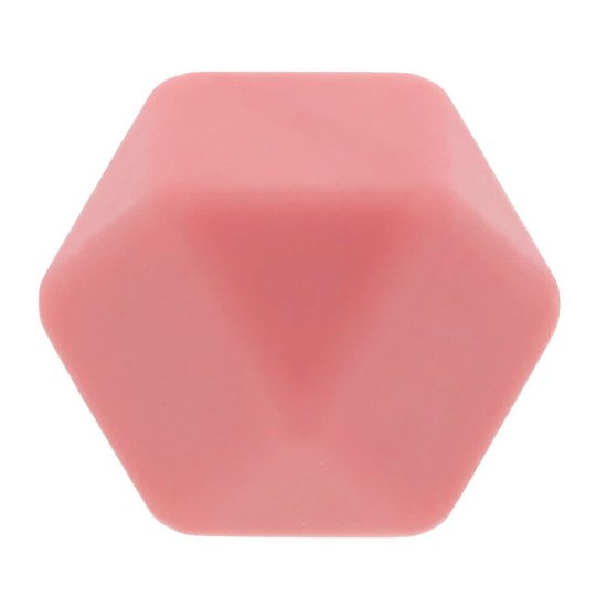 Opry Opry Siliconen Kralen Hexagon 1,7cm Roze 5st