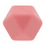 Opry Opry Siliconen Kralen Hexagon 1,7cm Roze 5st