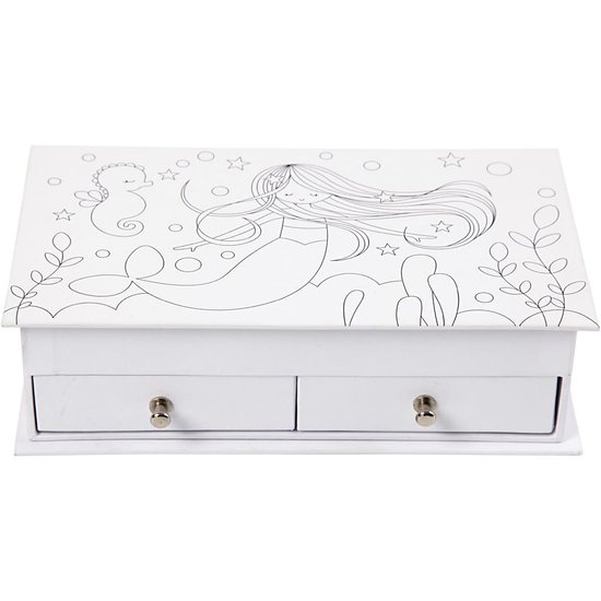 Creotime Sieradendoos Zeemeermin 5x18x10,5 cm