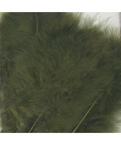 Veren Marabou Olijf Groen 8,5-12,5cm 15st