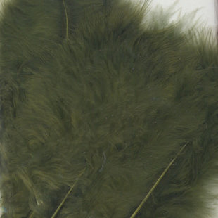 Veren Marabou Olijf Groen 8,5-12,5cm 15st