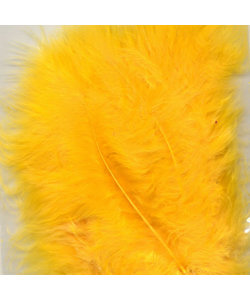 Veren Marabou Geel 8,5-12,5cm 15st