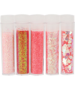 Glitterset assorti Blossom, 5 x 1,8 gr.