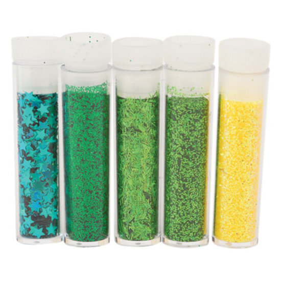 Hobby & Crafting Fun Glitterset assorti Caribean, 5 x 1,8 gr.