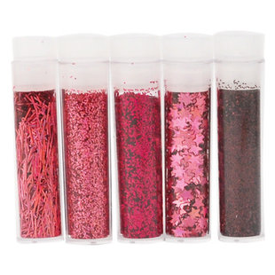 Glitterset assorti Cerise, 5 x 1,8 gr.