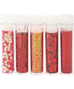 Glitterset assorti Valentine, 5 x 1,8 gr.