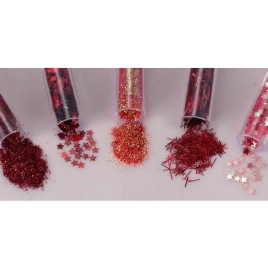 Hobby & Crafting Fun Glitterset assorti Valentine, 5 x 1,8 gr.