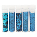 Hobby & Crafting Fun Glitterset assorti Jeans, 5 x 1,8 gr.