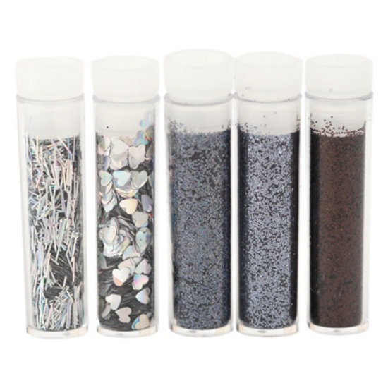 Hobby & Crafting Fun Glitterset assorti Party, 5 x 1,8 gr.