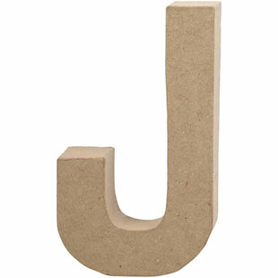 Papier Mache Letter J 2,5x11,8x20,5cm