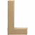 Creotime Papier Mache Letter L 2,5x11,8x20,5cm