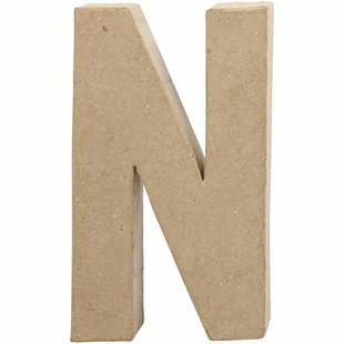Papier Mache Letter N 2,5x11,8x20,5cm