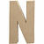 Creotime Papier Mache Letter N 2,5x11,8x20,5cm