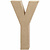 Creotime Papier Mache Letter Y 2,5x11,8x20,5cm