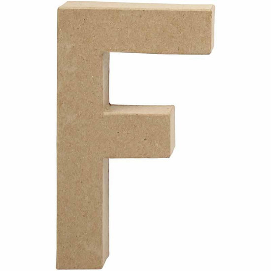 Creotime Papier Mache Letter F 2,5x11,8x20,5cm