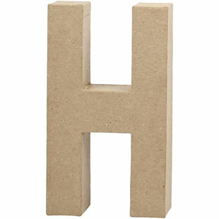 Papier Mache Letter H 2,5x11,8x20,5cm