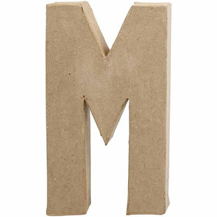 Papier Mache Letter M 2,5x11,8x20,5cm