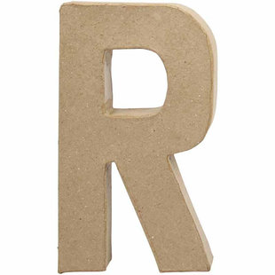 Papier Mache Letter R 2,5x11,8x20,5cm