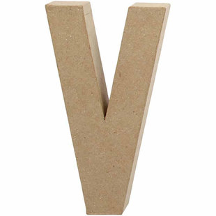 Papier Mache Letter V 2,5x11,8x20,5cm